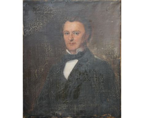 ENGLISH SCHOOL (XX).  Portrait of a gentleman, oil on canvas, unframed, 52 x 43.5 cm S/D¦Condition Report:Crazed.¦