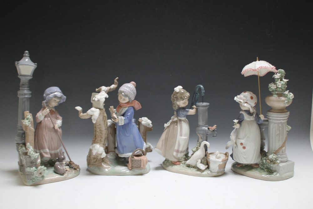 A SET OF LLADRO FOUR SEASONS FIGURES, consisting of Spring, Summer