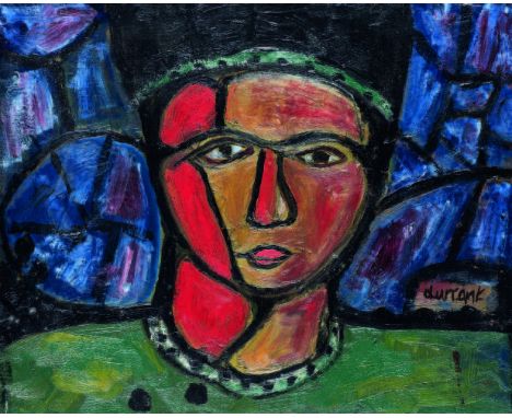 SELF-PORTRAITSigned l.r. 'Durrant'; signed, titled and dated on the reverse 'RTurnerDurant Self Portrait 1949'Oil on canvasIm