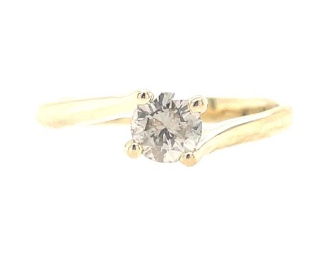 YELLOW GOLD RING 14K 2.48 GR WITH DIAMOND 0.40 CT H/SI3 CERT ABSENT - RNG20228