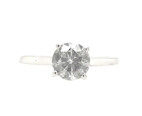 WHITE GOLD RING 14K 2.43 GR 1.30 CT WITH DIAMOND H/I2 NUTS CERTE ABSENT - RNG20219