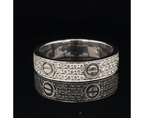 WHITE GOLD RING 14K 7.86 GR WITH DIAMOND 0.85 CT SIZE: 11 CERT ABSENT - RNG20705