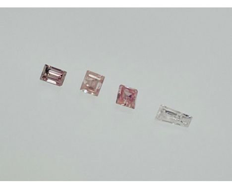 4 DIAMONDS 0.41 CT LIGHT PINK - I1-3 - MIX CUT - CERTIFICATE NOT PRESENT - AM20705-29