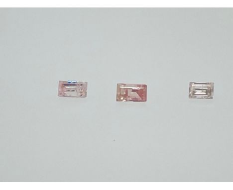 3 DIAMONDS 0,22 CT FANCY LIGHT PINK - SI2-I2 - CERTIFICATE NOT PRESENT - AM20705-34