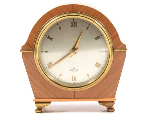 Elliott 1960s mantle clock, domed mahogany case, 13.5cm.