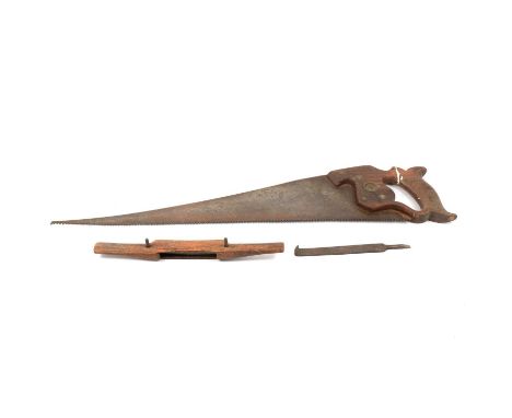 A collection of vintage hand tools, to include planes, saws, spoke shavers.