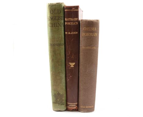 John, W.D., Nantgarw Porcelain, R H Johns Ltd, Newport, 1948, calf with gilt tooled binding; and two other antique porcelain 