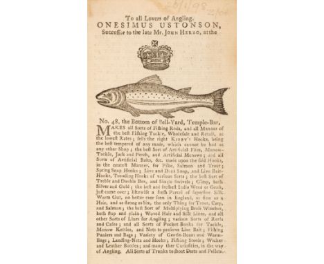 [Smith, John]. The True Art of Angling: Being a Clear and Speedy Way of taking all sorts of Fresh-water Fish, with the Worm, 