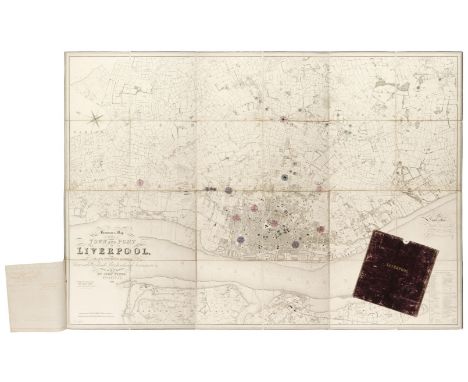 Liverpool. Bennison (Jonathan), Bennison's Map of the Town and Port of Liverpool with their Environs including Seacombe, Wood