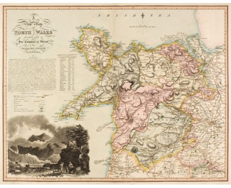 North Wales. Dix (Thomas &amp; Darton William), A New Map of North Wales divided into its Six Counties or Shires, 1820 - 22, 