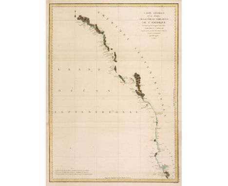 North America. Dagelet (M.), Carte Générale D'une Partie De La Côte Du Nord-Ouest De L'Amérique..., circa 1797, hand-coloured