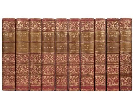 Scott (Walter). Waverley Novels, 25 volumes, Library edition, London: A &amp; C Black, 1900, half titles, steel-engraved fron