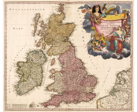 British Isles. Homann (Johann Baptist), Magna Britannia complectens Angliae, Scotiae et Hiberniae Regna...., Nuremberg [1713]