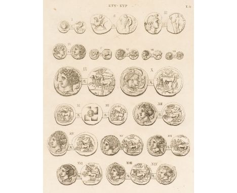 Combe (Charles). Nummorum veterum populorum et urbium qui in museo Gulielmi Hunter asservantur, London: J. Nichols, 1782, 68 