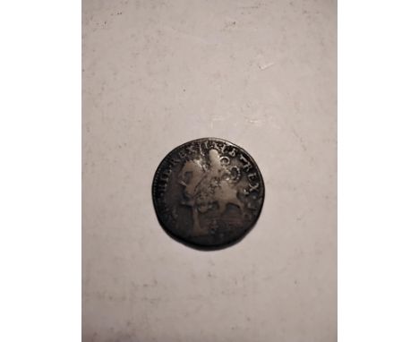 James II (1685-91). Crown, 1690, Civil War Coinage, ‘Gunmoney’, struck over a 1689 Halfcrown, donor coin partially visible, o