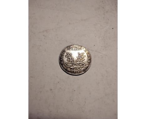 Henry IV (1589-1610). AR Jeton, 1601, Council Du Roi Issue, obverse: arms crowned and within double collar, reverse: Branches