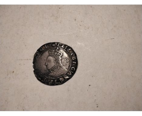 Elizabeth I (1558-1603). Sixpence, 1593, mm, Tun, Sixth Issue, reference: S.2578B, with old collection ticketQTY: (1)