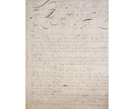 Salt processing - Lymington. A manuscript entitled 'A short tretis of salt mad[e] from brine raised by the sun pan and embody