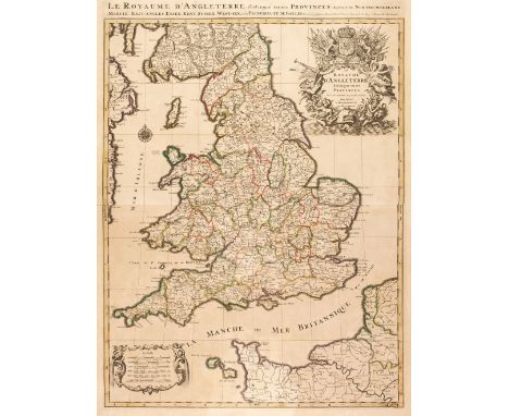 England &amp; Wales. Jaillot (Alexis-Hubert &amp; Sanson Nicolas), Le Royaume d'Angleterre distingué en ses Provinces..., Par