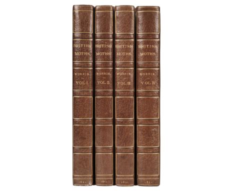 Morris (F.O.) A Natural History of British Moths, 4 volumes, 3rd edition, London: John C. Nimmo, 1891, half titles, 132 hand-