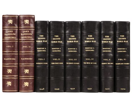Churchill (Winston Spencer). Lord Randolph Churchill, 2 volumes, 1st edition, London: Macmillan and Co., 1906, half titles, p