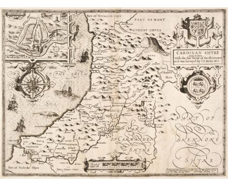 Cardiganshire. Speed (John), Cardigan Shyre Described with the due forme of the Shiretown as it was surveyed by J. S. John Su