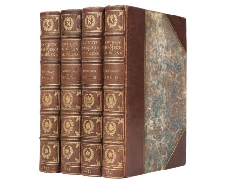 Montholon (Charles Tristan). History of the Captivity of Napoleon at St Helena, 1st edition, 4 volumes, London: Henry Colburn