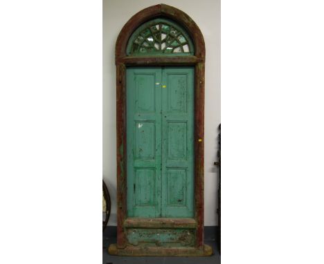 DOOR IN FRAME WITH FAN LIGHT 94"h X 34