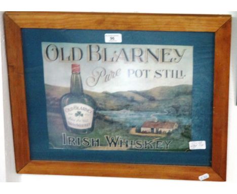 OLD BLARNEY , IRISH WHISKEY PRINT