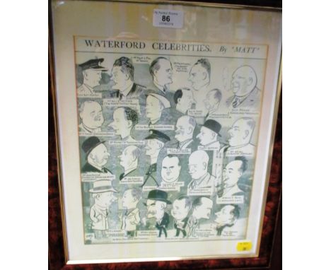 WATERFORD CELEBRITIES PRINT BY MATT