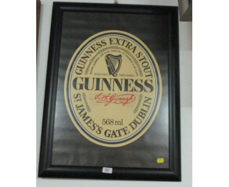 BLACK GUINNESS BOTTLE LABEL PRINT
