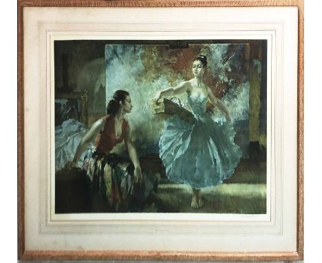 SIR WILLIAM RUSSELL FLINT (1880-1969) 'Eve and Yasmin', lithograph, 65cm x 48cm, signed in pencil, framed. (Subject to ARR - 