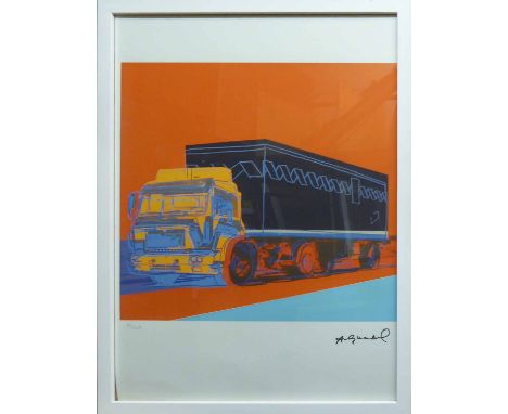 ANDY WARHOL 'Truck', lithograph from Leo Castelli Gallery, stamped on reverse, edited by G. Israeli on Arches paper, edition 