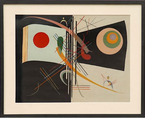 WASSILY KANDINSKY, 'Lithograph 1', printed by Maeght 1969, 34cm x 45cm, framed.