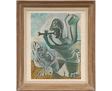 PABLO PICASSO 'Salon De Mai', lithograph 1970, Edition: 3000 - Mourlot, 50cm x 38cm, framed 