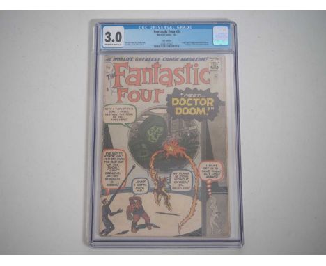 FANTASTIC FOUR #5 (1962 - MARVEL - UK Price Variant) - GRADED 3.0 (GD/VG) by CGC - KEY FF Issue - The first appearance and or