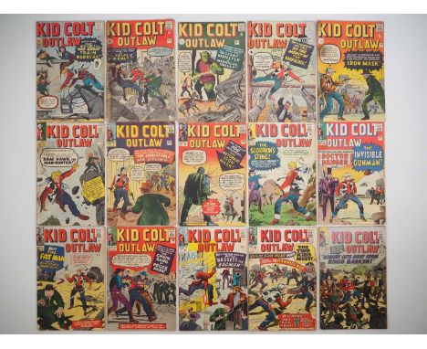 KID COLT OUTLAW #103, 104, 107, 109-112, 114-119, 121, 123 (15 in Lot) - (1962/1965 - MARVEL - US &amp; UK Price Variant) - I