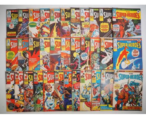 THE SUPER-HEROES #1 to 7, 9, 12-15, 18-26, 30, 33, 36-45, 50 (34 in Lot) - (1975/1976 - MARVEL UK) - Includes the FREE GIFT P