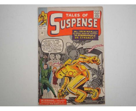 TALES OF SUSPENSE #41 (1963 - MARVEL - UK Price Variant) - The third appearance of Iron Man - Cover art by Jack Kirby - a pho