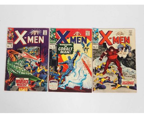 X-MEN #30, 31, 32 (3 in Lot) - (1967 - MARVEL - UK Price Variant) - Includes the first appearance of Cobalt Man + the third a