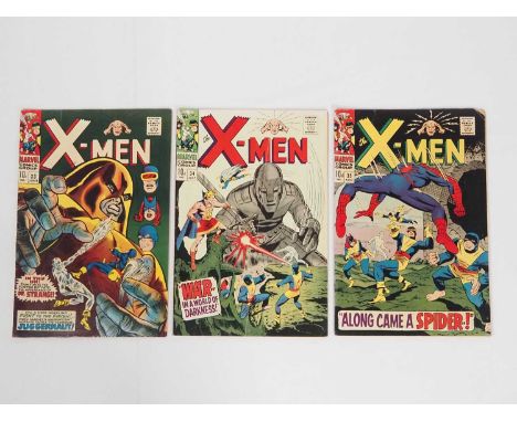 X-MEN #33, 34, 35 (3 in Lot) - (1967 - MARVEL - UK Price Variant) - Includes the first appearance of Changeling & the second 