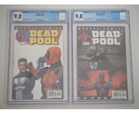 DEADPOOL #54 & 55 (2 in Lot) - (2001 - MARVEL) - GRADED 9.8 (NM/MINT) by CGC - First meeting and battle between the Punisher 