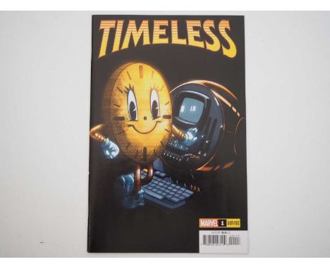 TIMELESS #1 MISS MINUTES VARIANT COVER (2021 - MARVEL) - The first cover appearance of Miss Minutes, the character introduced