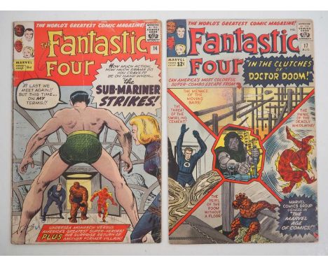 FANTASTIC FOUR #14 & 17 (2 in Lot) - (1963 - MARVEL - US & UK Price Variant) - Includes the second appearance of the Puppet M