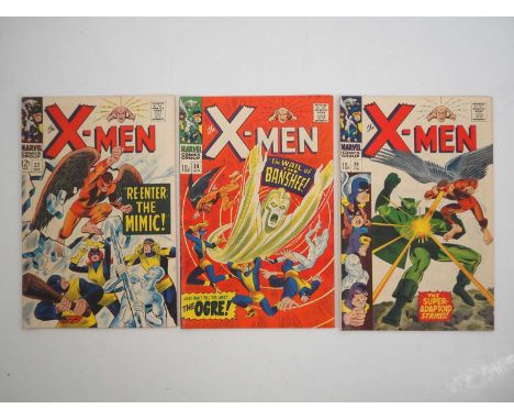 X-MEN #27, 28, 29 (3 in Lot) - (1966/1967 - MARVEL - US & UK Price Variant) - Includes the first full appearance of Banshee w