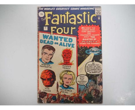 FANTASTIC FOUR #7 (1962 - MARVEL - UK Price Variant) - First appearance of Kurrgo - Jack Kirby cover and interior art - a pho