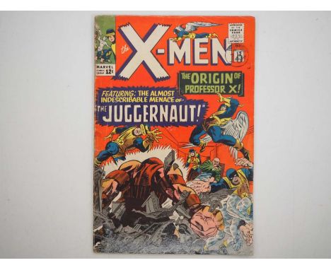 X-MEN #12 (1965 - MARVEL) - First appearance &amp; Origin of Juggernaut + Origin of Professor X - Jack Kirby cover and interi