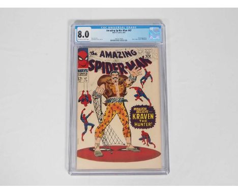 AMAZING SPIDER-MAN #47 (1967 - MARVEL) - GRADED 8.0 (VF) by CGC - Iconic cover art by John Romita Sr. featuring Kraven the Hu
