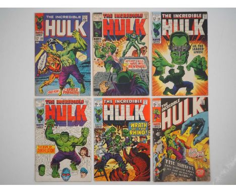 INCREDIBLE HULK #103, 114, 115, 116, 124, 140 (6 in Lot) - (1968/1971 - MARVEL - US & UK Price Variant) - Includes the first 
