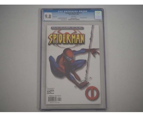 ULTIMATE SPIDER-MAN #1 VARIANT COVER (2000 - MARVEL) - GRADED 9.8(NM/MINT) by CGC - Includes the introduction Earth-1610, the